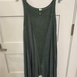 Green Knit Swim cover up